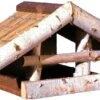 Futterhaus Aus Birkenholz Mit Schilfdach -Tierbedarf Laden 1099futterhausbirkenholzdachmitschilf35x17x19cm