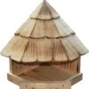 Futterhaus - Vogelhaus Als Eckhaus Mit Schindeln -Tierbedarf Laden 70612eck futterhausmitschindeln33x25x28cm